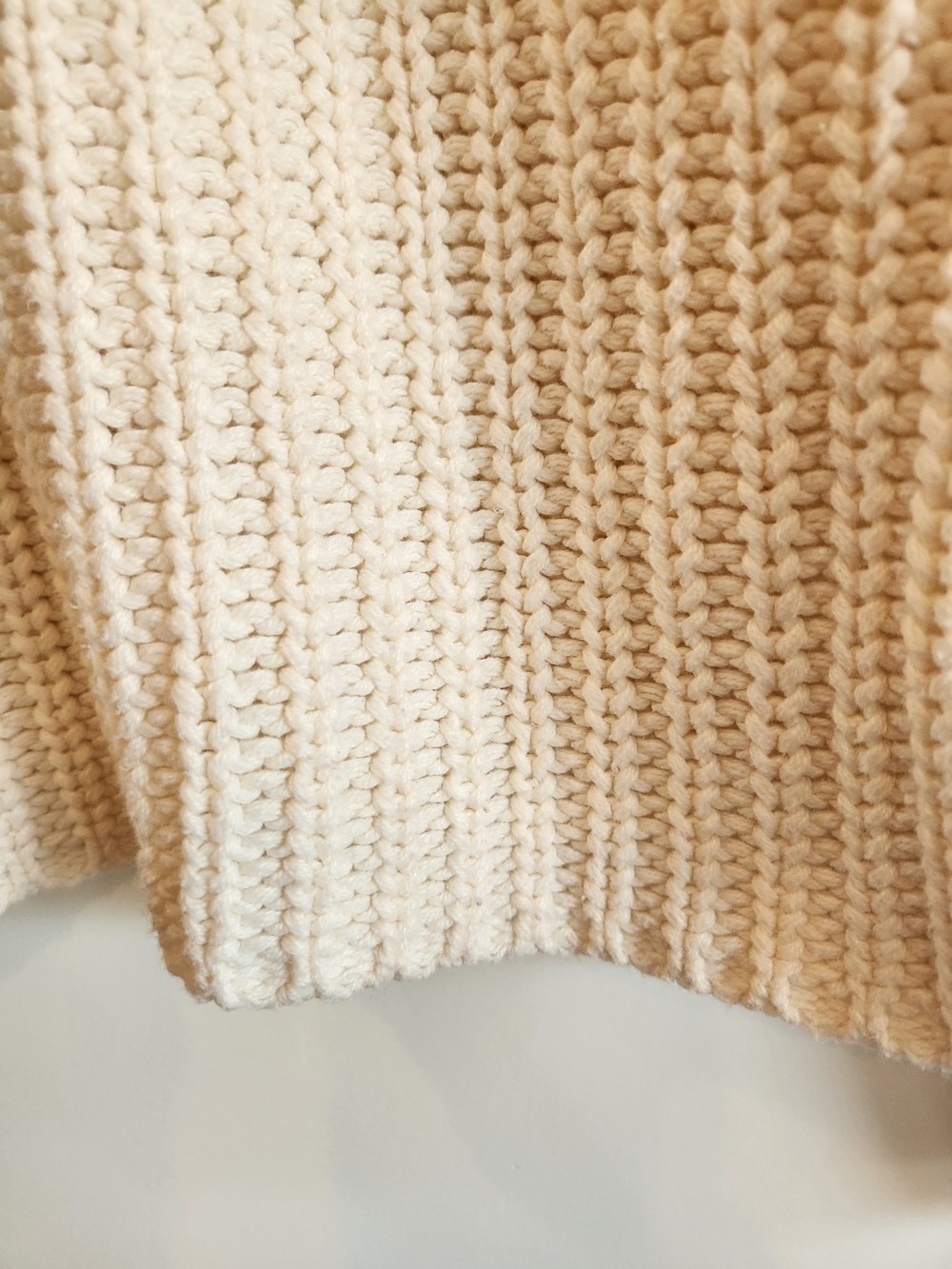 aerie Cream Lace-Up V-Neck Sweater With Navy Ties Size M Super Soft Boxy Fit - Picture 5 of 13